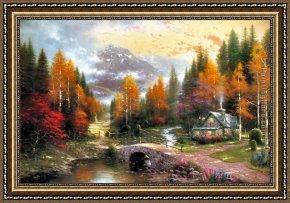 Peace Preserved Framed Paintings - The Valley of Peace by Thomas Kinkade