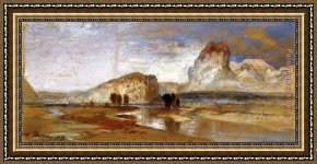 Isola Bella, Lago Maggiore, a Sketch Framed Paintings - First Sketch Made in the West at Green River, Wyoming by Thomas Moran