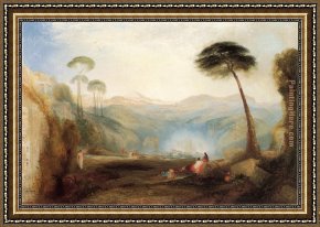 Golden Harvest Framed Paintings - Golden Bough by Thomas Moran