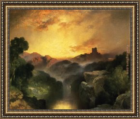 Land 8 Framed Paintings - Land of Dreams by Thomas Moran
