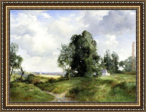 East Bergholt Rectory Framed Paintings - Old Windmill, East Hampton, Long Island, New York by Thomas Moran