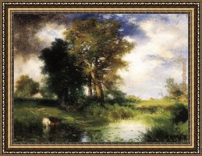 Peace in The Midst of The Storm Framed Paintings - The Passing Storm by Thomas Moran
