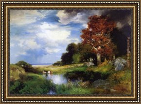 East Bergholt Rectory Framed Paintings - View of East Hampton by Thomas Moran