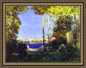 Land 8 Framed Paintings - The never-never Land by Tom Mostyn