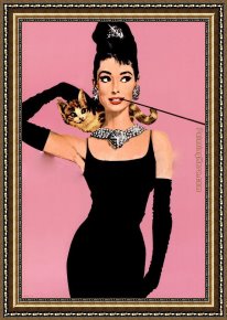 Allegory of Arts Framed Paintings - Audrey Hepburn pop art by Unknown Artist