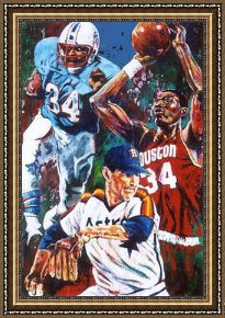 Under The Stars Framed Paintings - big star by Unknown Artist