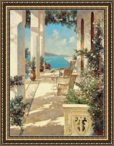 Soul Reflection 2 Framed Paintings - Bondarenko Reflections in blue by Unknown Artist