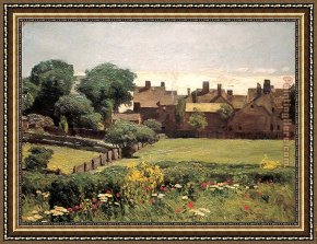 Land 8 Framed Paintings - Land by Unknown Artist