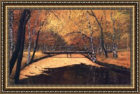 Autumn Landscape Framed Paintings - landscape in autumn by Unknown Artist