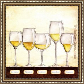 Les Moissonneurs 1888 Framed Paintings - Les Vins Blancs by Unknown Artist