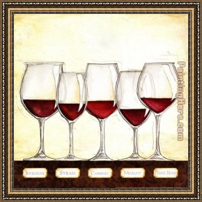Les Moissonneurs 1888 Framed Paintings - Les Vins Rouges by Unknown Artist
