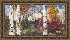 Autumn Landscape Framed Paintings - Maya Eventov Colours of Autumn by Unknown Artist