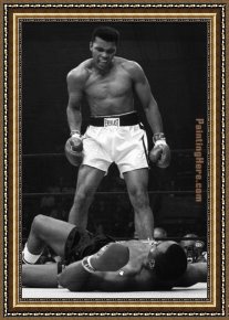 Muhammad Ali Vs. Sonny Liston Framed Paintings - Muhammad Ali by Unknown Artist