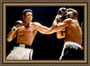 Muhammad Ali Vs. Sonny Liston Framed Paintings - Muhammad Ali Boxing Fights by Unknown Artist