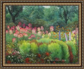 Gardens of The Vatican Framed Paintings - Nature Garden by Terry xu by Unknown Artist