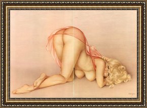 Play Framed Paintings - Now Thats the Way to Play Leapfrog by Alberto Vargas by Unknown Artist