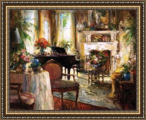 Thoughts of Springtime Framed Paintings - Quiet Thoughts by Unknown Artist