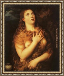 Vue De Saintes Maries 1888 Framed Paintings - Saint Mary Magdalene By Titian by Unknown Artist