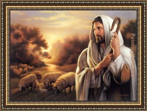 Unknown Artist Framed Paintings - The Lord is My Shepherd by Unknown Artist