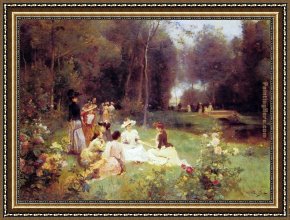 Alexandre-gabriel Decamps Framed Paintings - The Horoscope by Victor Gabriel Gilbert