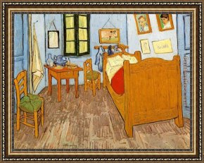 Arles Framed Paintings - Bedroom Arles by Vincent van Gogh