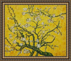 Those Blossoms You Gave So Freely 4 Framed Paintings - Branches of an Almond Tree in Blossom yellow by Vincent van Gogh