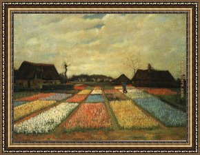 Golding Constable's Flower Garden Framed Paintings - Flower Beds in Holland by Vincent van Gogh