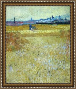 Les Moissonneurs 1888 Framed Paintings - Les Moissonneurs 1888 by Vincent van Gogh