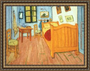Arles Framed Paintings - The Bedroom at Arles by Vincent van Gogh