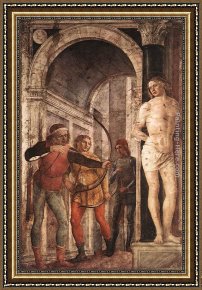 Sebastian Framed Paintings - St Sebastian by Vincenzo Foppa
