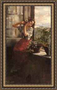 Thoughts of Springtime Framed Paintings - Far Away Thoughts by Vincenzo Irolli