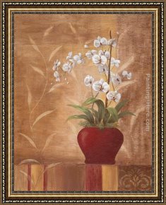 Orchid Framed Paintings - Orchid Obsession II by Vivian Flasch