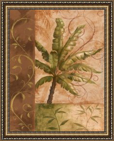 Tropical Framed Paintings - Tropical Breezes II by Vivian Flasch