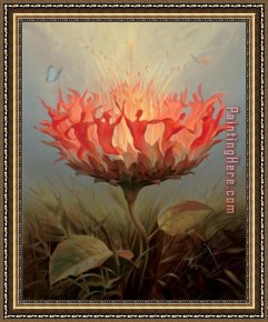 Fiery Dance Framed Paintings - Fiery Dance by Vladimir Kush