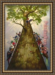 The Lotus Soul Framed Paintings - Light for The Souls by Vladimir Kush