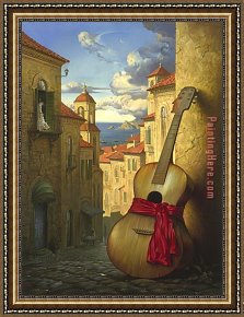Romeo And Juliet Framed Paintings - Romance for Juliet by Vladimir Kush