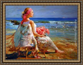 Thoughts of Springtime Framed Paintings - Lost in Thought by Vladimir Volegov