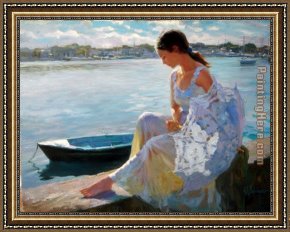 Jacob's Dream Framed Paintings - River of Dreams by Vladimir Volegov