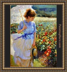 Woodland Walk Framed Paintings - She walks in Beauty by Vladimir Volegov