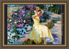 Deer Park Framed Paintings - Sunny Day in the Park by Vladimir Volegov