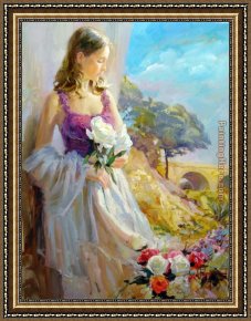 Thoughts of Springtime Framed Paintings - Thoughts of Springtime by Vladimir Volegov