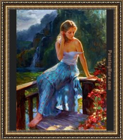 An Afternoon Ride Framed Paintings - Tropical Afternoon by Vladimir Volegov