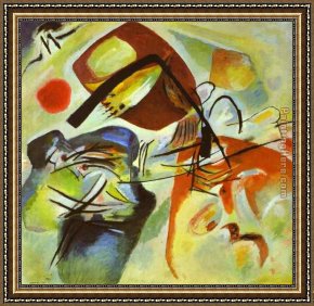 Picture of The Last Supper II Framed Paintings - Picture with a Black Arch by Wassily Kandinsky