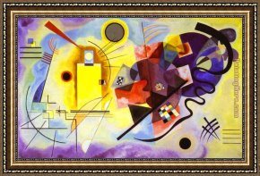 Girl with Red Hair Framed Paintings - Yellow Red Blue by Wassily Kandinsky