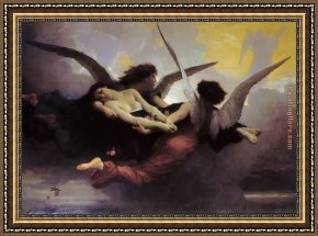 Soul Reflection 2 Framed Paintings - A Soul in Heaven by William Bouguereau