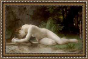 William Bouguereau Framed Paintings - Biblis by William Bouguereau
