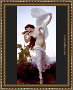 William Bouguereau Framed Paintings - Dawn by William Bouguereau