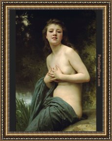 Promise of Spring Framed Paintings - Spring Breeze by William Bouguereau