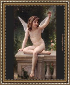 William Bouguereau Framed Paintings - The Prisoner by William Bouguereau