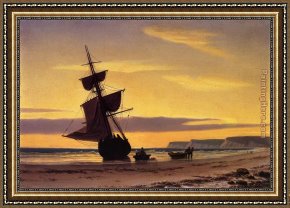 Scene Framed Paintings - Coastal Scene by William Bradford
